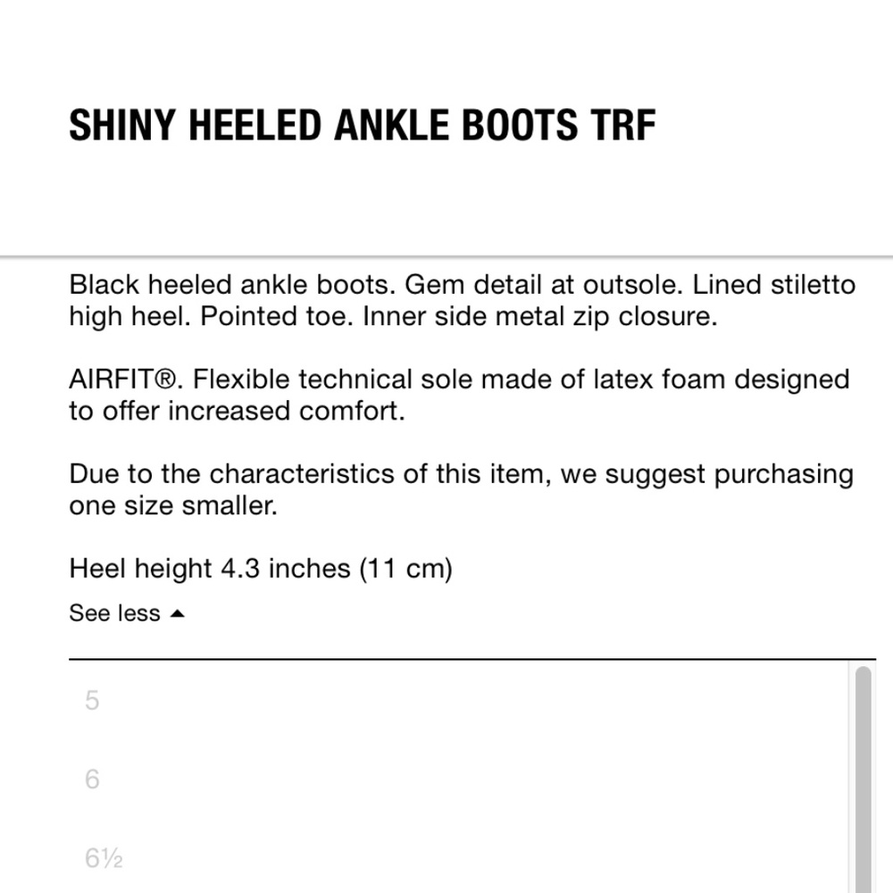 🤩Sexy Zara Black & Shiny Heeled Ankle Boots NWT🤩 - Picture 8 of 10